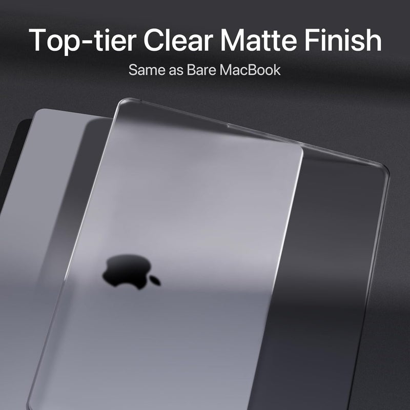 soonjet غطاء لجهاز MacBook Pro مقاس 14 بوصة | M5 M4 M3 M2 M1 Pro/Max 2025-2021 | مشابه لجهاز Bare-MacBook | غطاء صلب واقي للكمبيوتر المحمول | شفاف غير لامع - Image 4